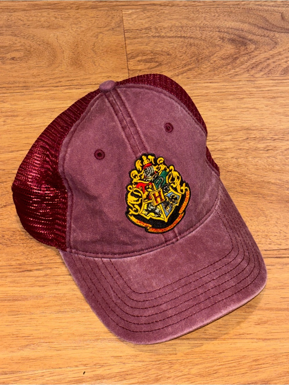 Harry Potter Burgundy Hogwarts Crest Trucker Hat